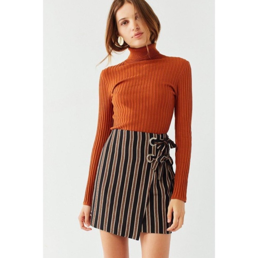 Urban Outfitters Grommet Tie Wrap Mini Skirt